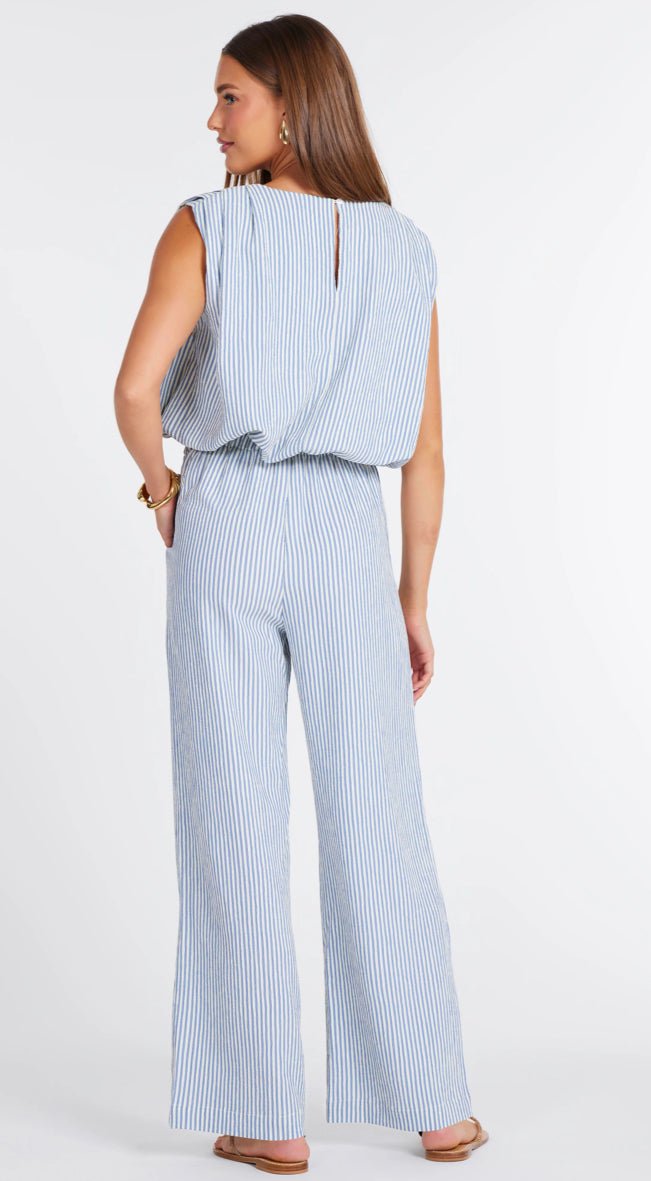 Bishop + Young Serefina Stripe Pant Blue Stripe - Fleur - De - Lis Boutique