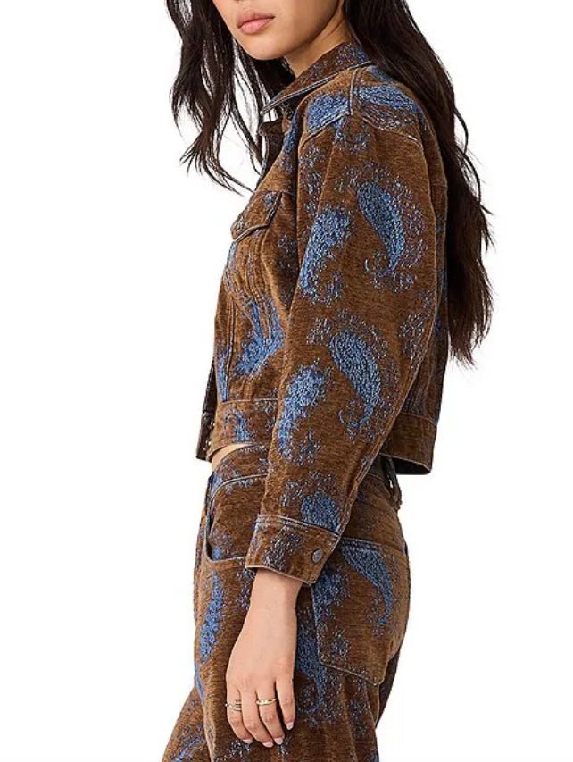 Steve Madden Dove Jacket Teal Paisley - Fleur-De-Lis Boutique
