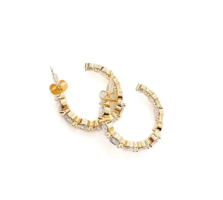Pretty Simple Darling Delight Hoop Earrings Waterproof - Fleur-De-Lis Boutique