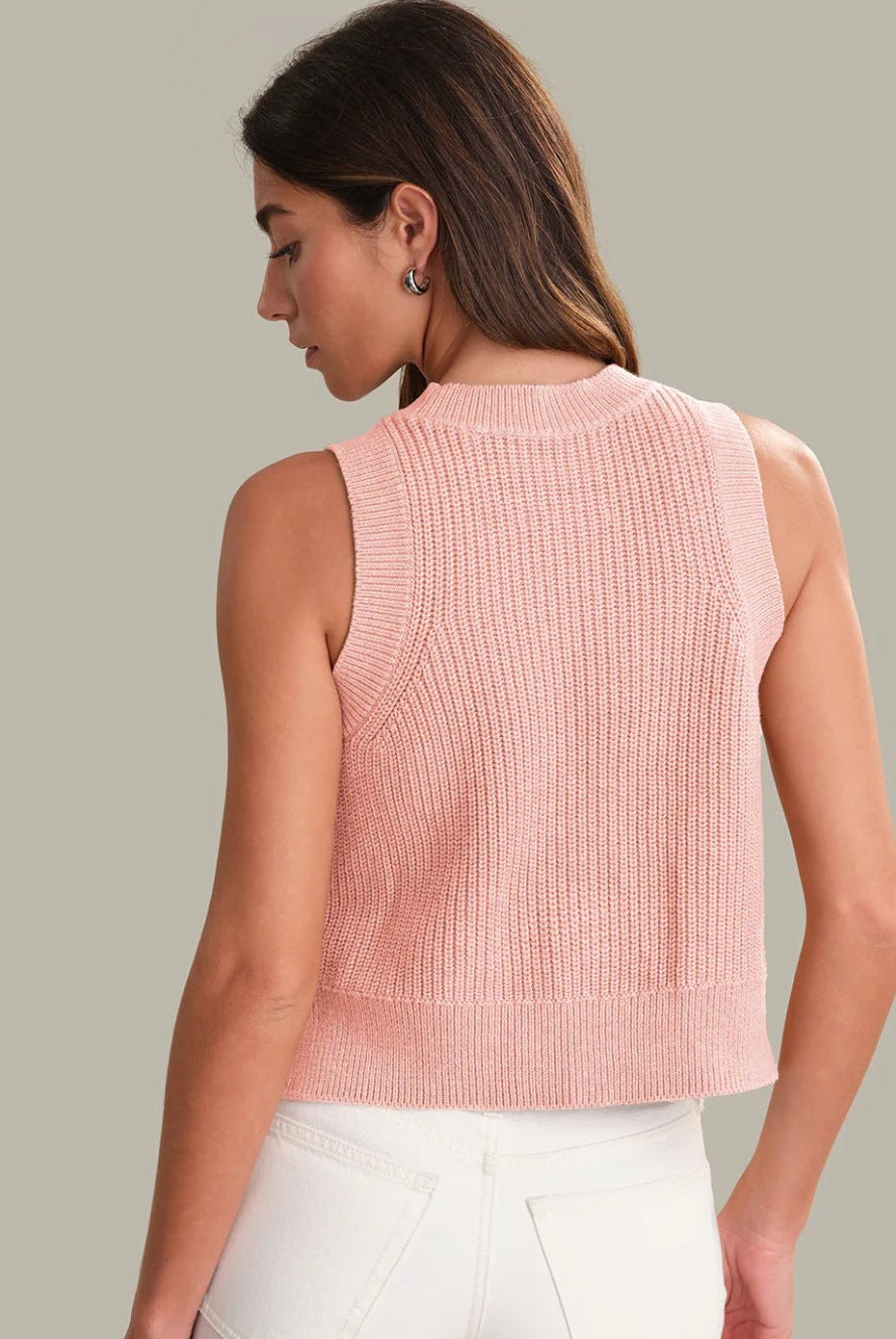 525 America High Crew Neck Tank Pink Salt - Fleur - De - Lis Boutique