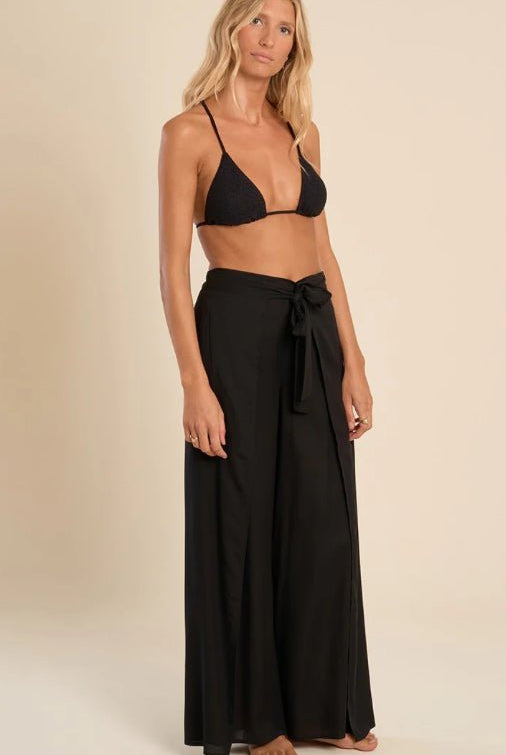 Molly Bracken Wide Waistband Tie Pants - Fleur - De - Lis Boutique