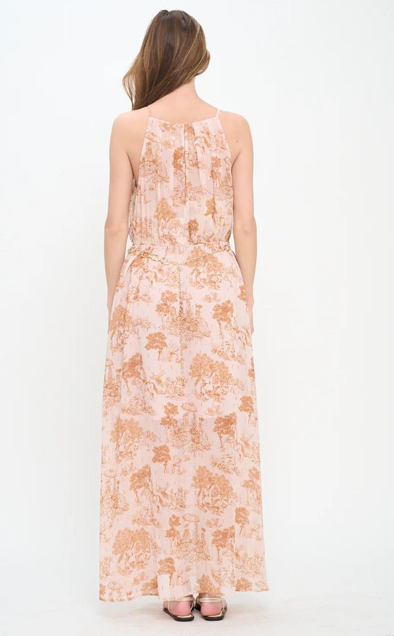 Meet Me In Santorini Phaedra’s Garden Belted Maxi Dress - Fleur - De - Lis Boutique