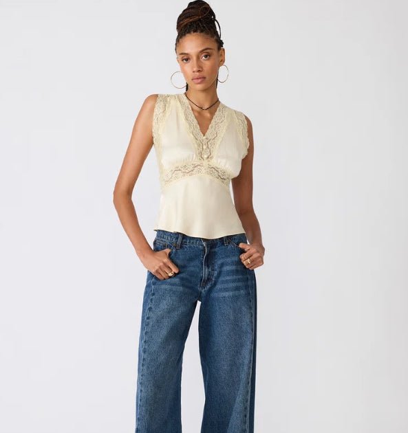 Steve Madden Elinor Top Cream - Fleur-De-Lis Boutique