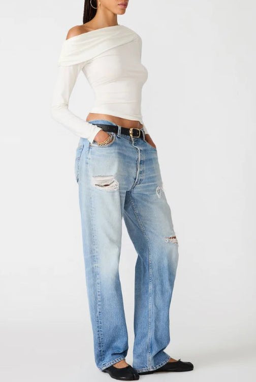 Steve Madden Ryder Top Cream - Fleur-De-Lis Boutique