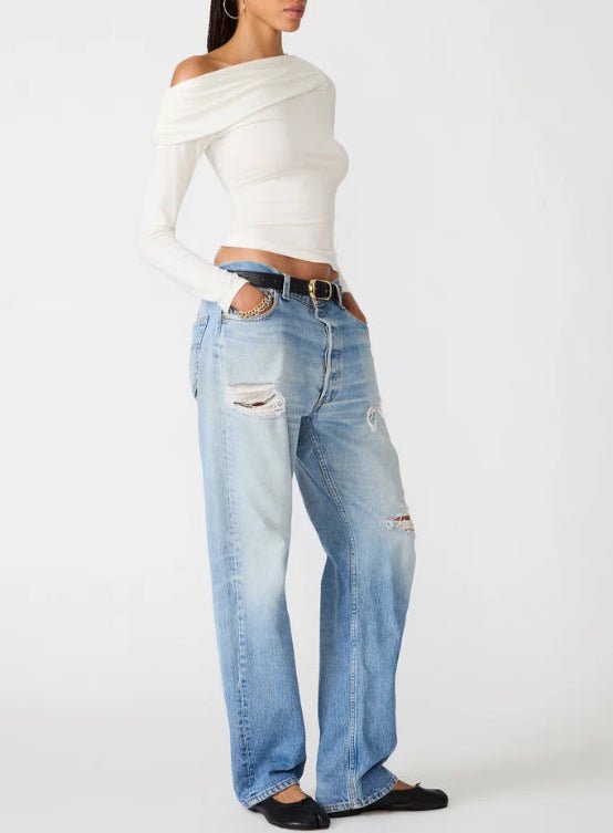 Steve Madden Ryder Top Cream - Fleur-De-Lis Boutique