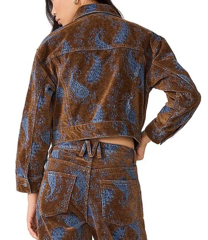 Steve Madden Dove Jacket Teal Paisley - Fleur-De-Lis Boutique