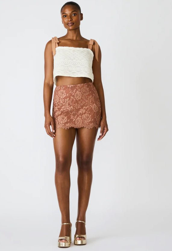 Cindi Mocha Skort - Fleur - De - Lis Boutique