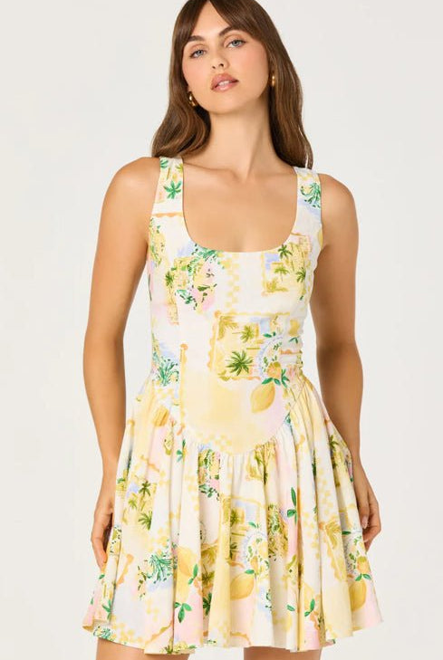 ASTR Reina Dress Lemon Paradise - Fleur - De - Lis Boutique