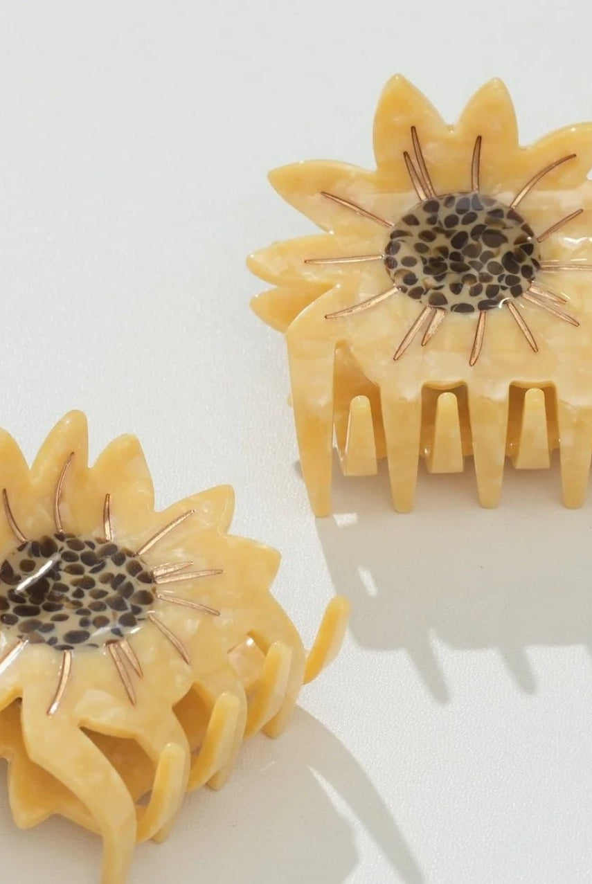 adorro Sunflower Claw Clip - Fleur-De-Lis Boutique
