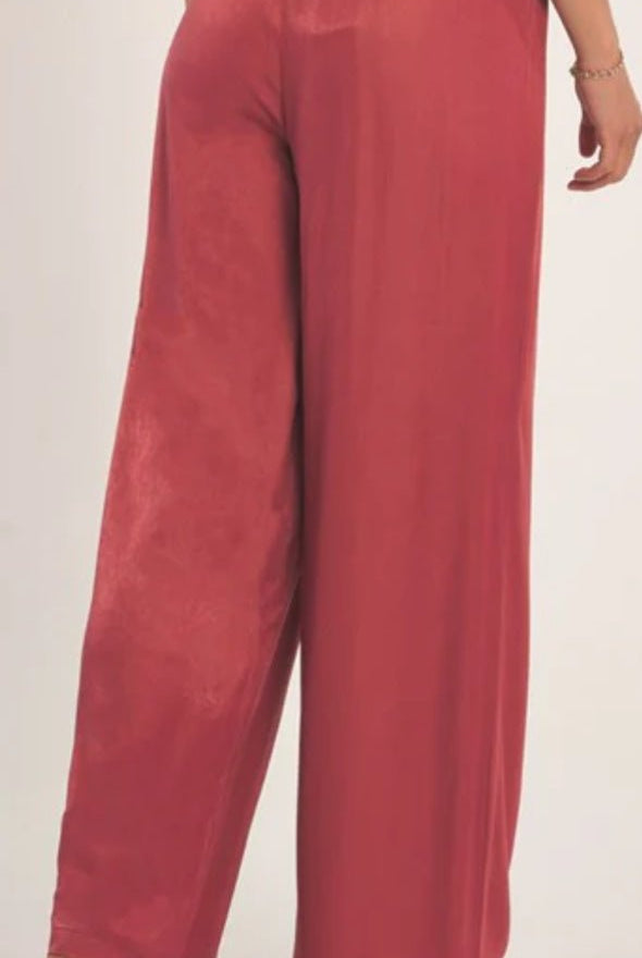 Terracotta Woven Pants - Fleur - De - Lis Boutique