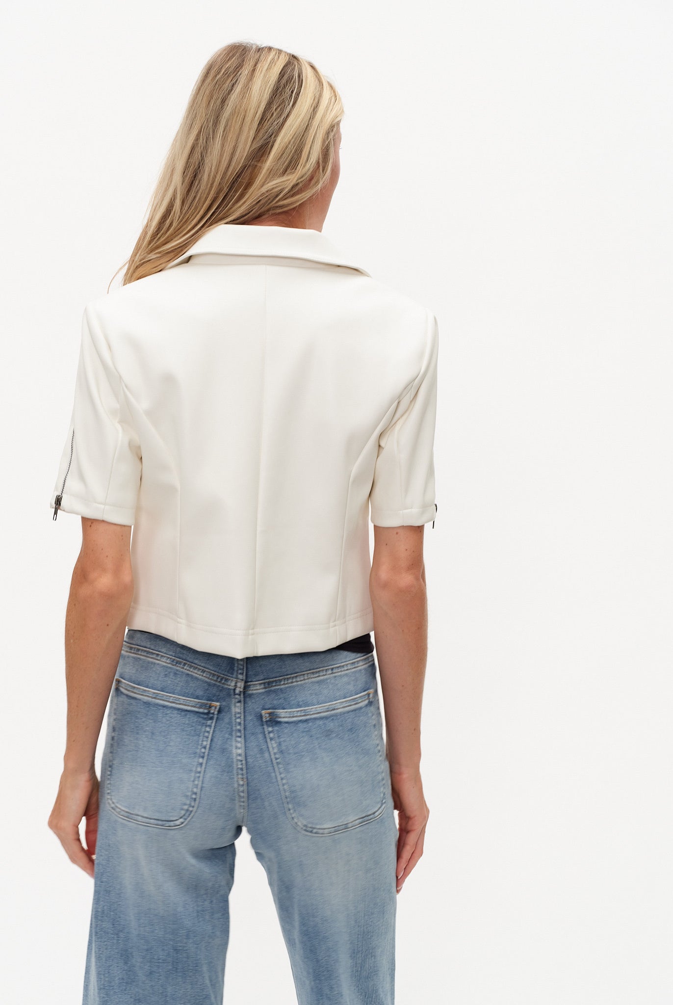 Six Fifty Monroe Leather White Jacket - Fleur - De - Lis Boutique