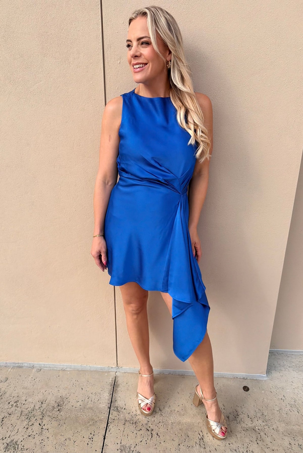 Lucy Paris Tamsin Mini Dress Cobalt - Fleur-De-Lis Boutique