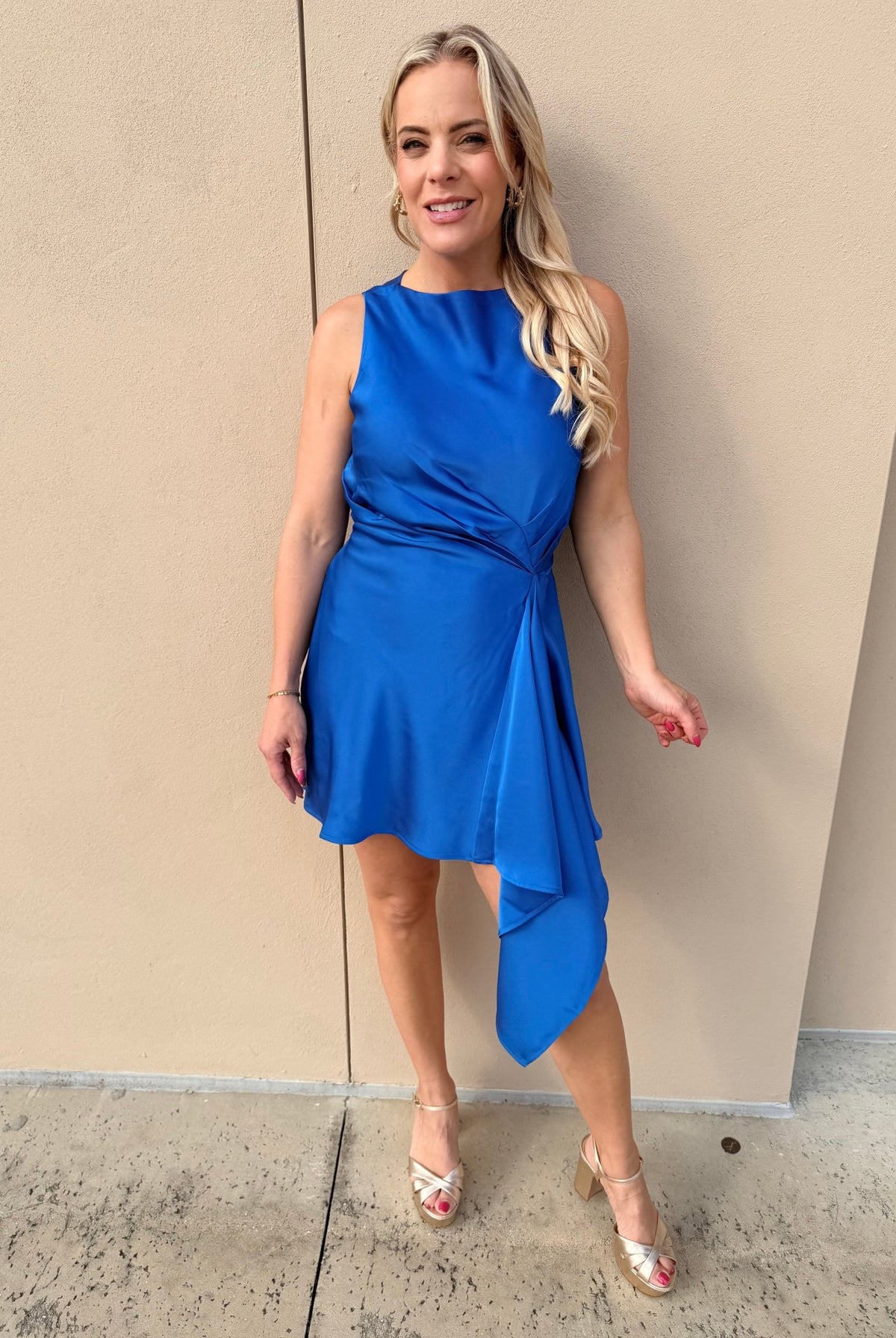 Lucy Paris Tamsin Mini Dress Cobalt - Fleur-De-Lis Boutique
