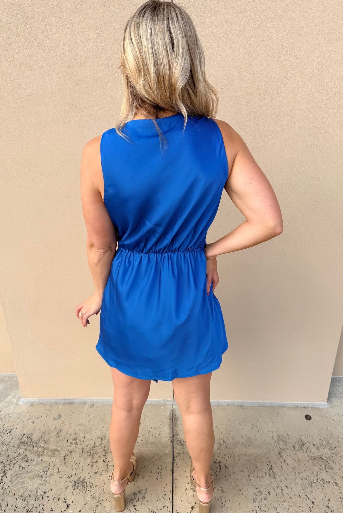 Lucy Paris Tamsin Mini Dress Cobalt - Fleur-De-Lis Boutique