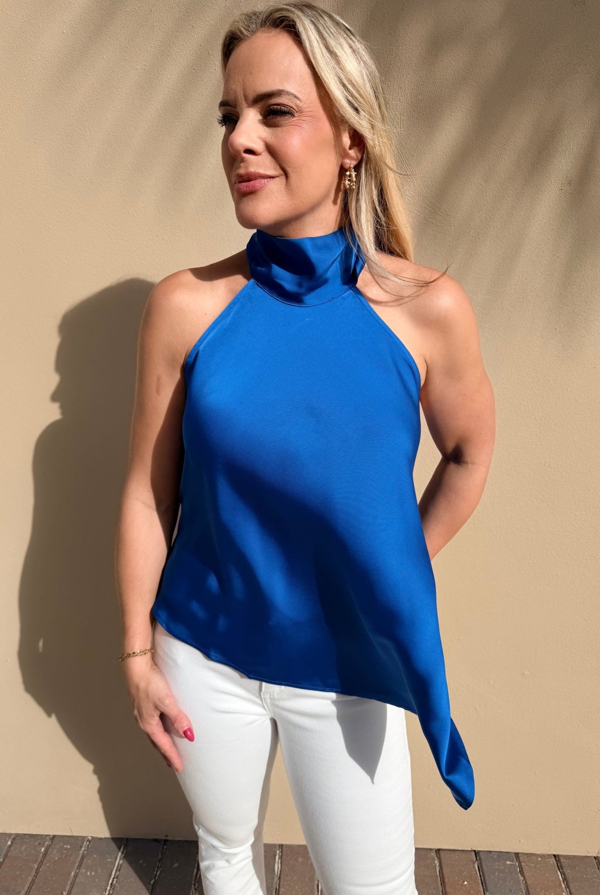 Lucy Paris Helen Halter Top Colbalt - Fleur-De-Lis Boutique