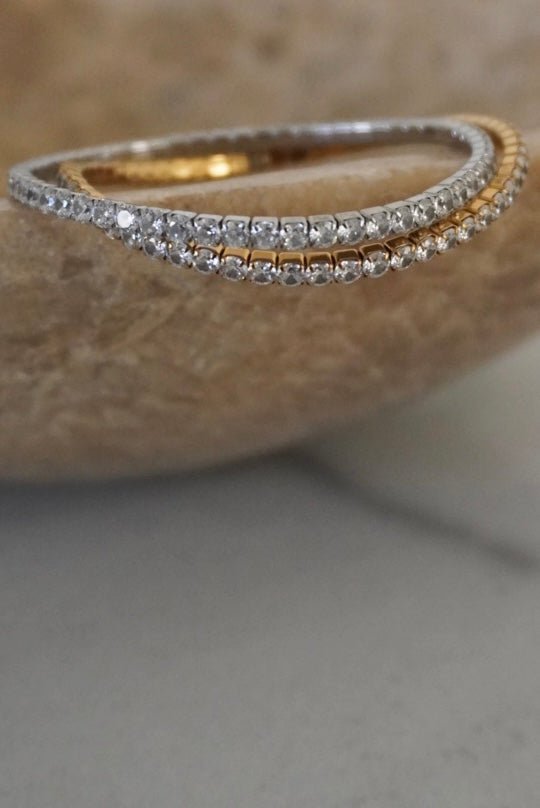 Chansutt Pearls Stretchy Tennis Bracelet Gold - Fleur - De - Lis Boutique