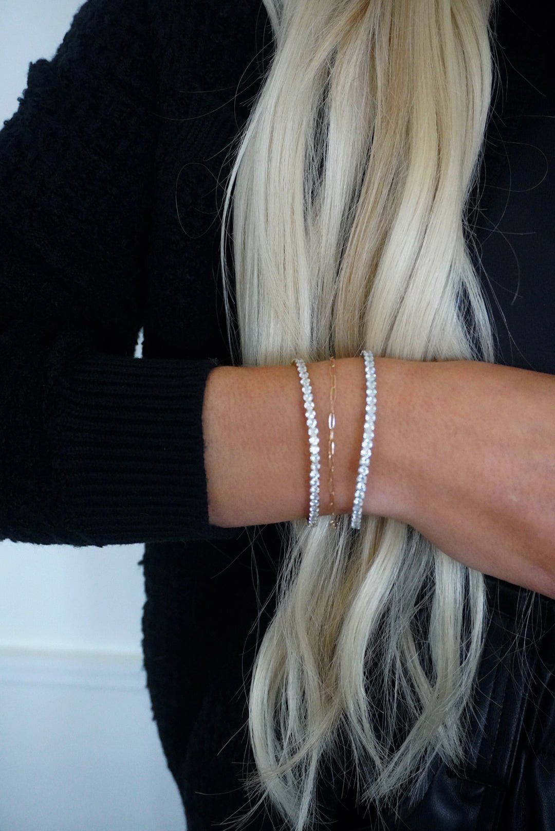 Chansutt Pearls Stretchy Tennis Bracelet Gold - Fleur - De - Lis Boutique