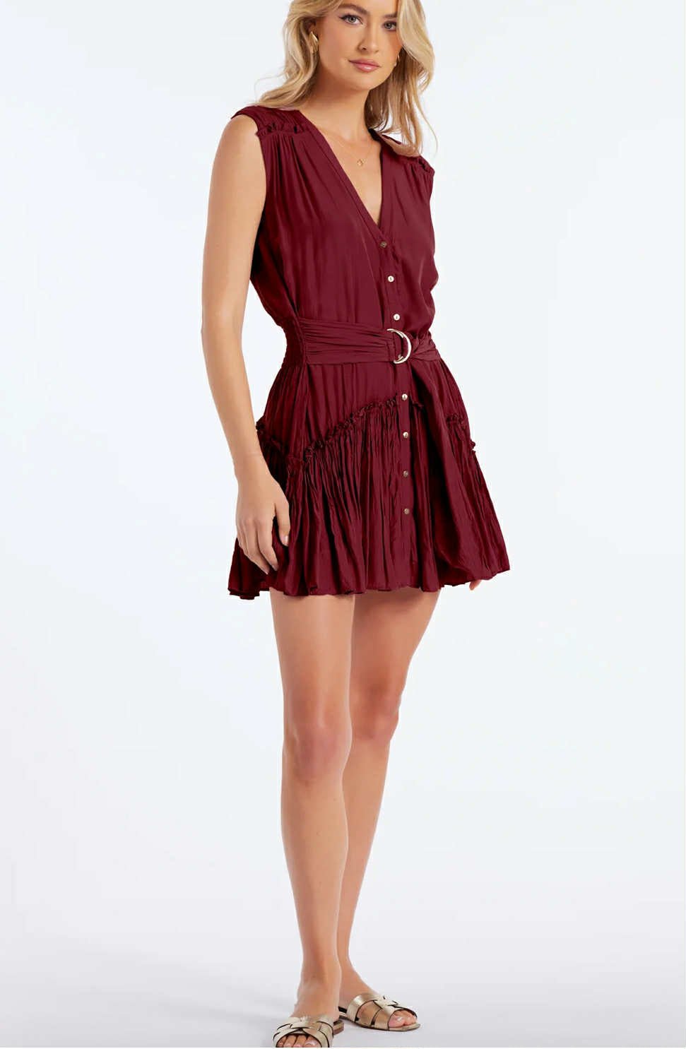 Bishop + Young Bridgette Belted Mini Dress - Fleur - De - Lis Boutique