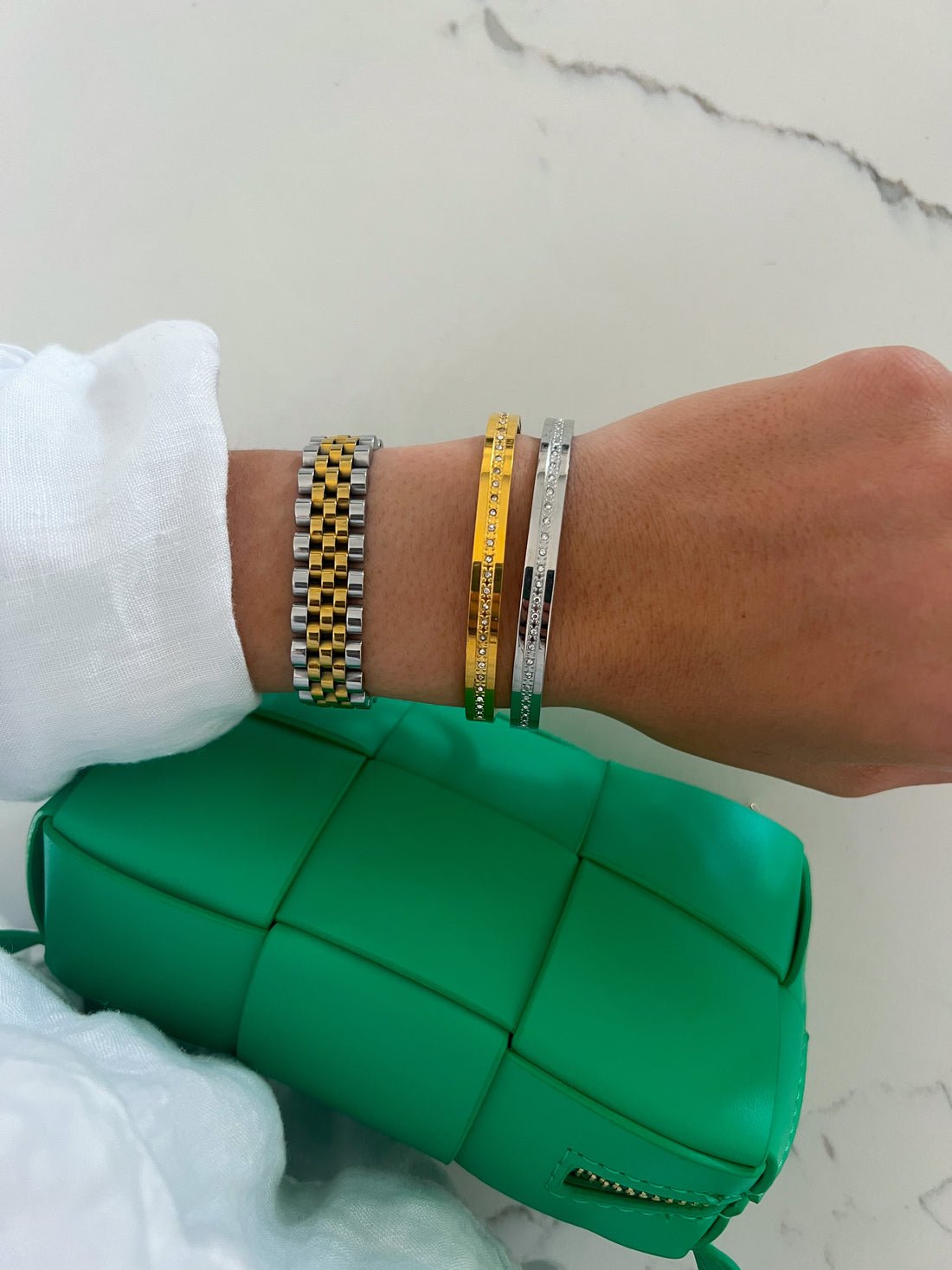 Chansutt Pearls The Bling Bracelet Gold - Fleur - De - Lis Boutique