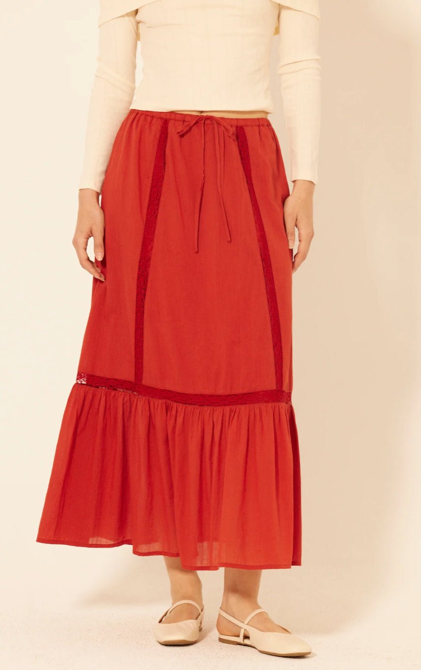 BILA77 Finch Skirt Moroccan Red - Fleur - De - Lis Boutique