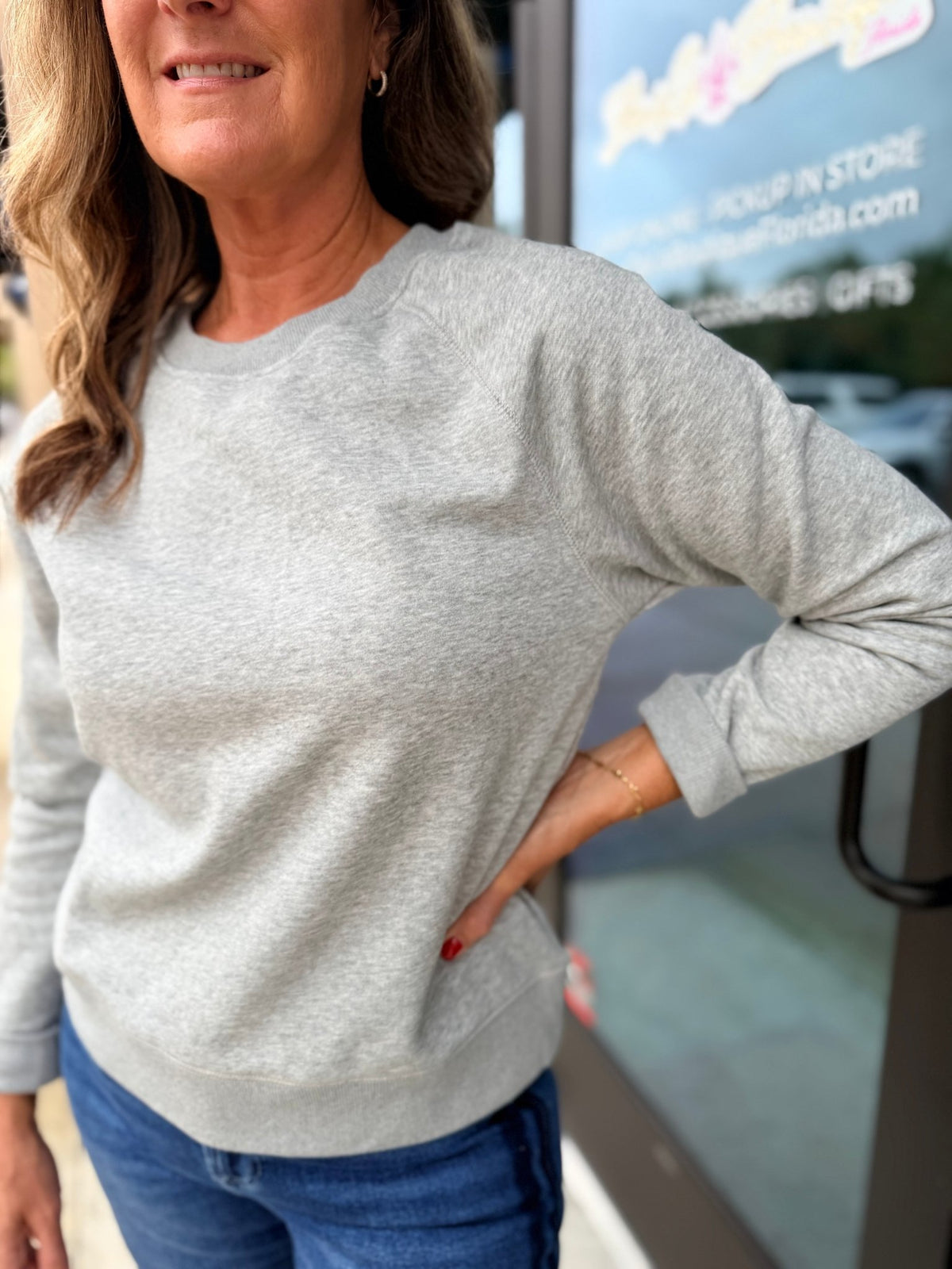 Another Love Astra Top Heather Grey - Fleur-De-Lis Boutique