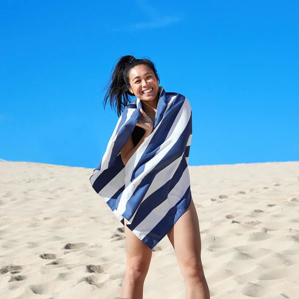 Beach Towel Cabana Large Bondi Blue - Fleur - De - Lis Boutique