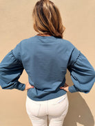 Another Love Jasmira Top Foggy Waters - Fleur-De-Lis Boutique