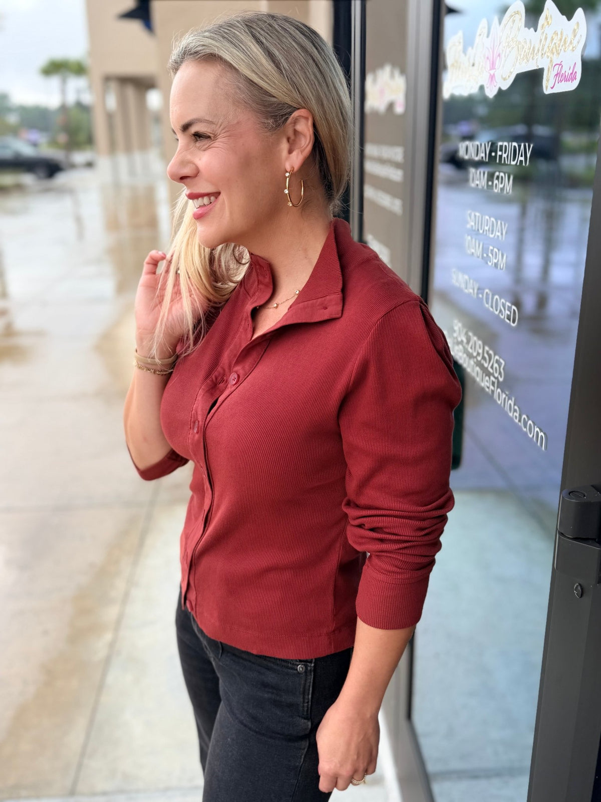 Bobi Los Angeles Statement Cardigan Spice - Fleur-De-Lis Boutique