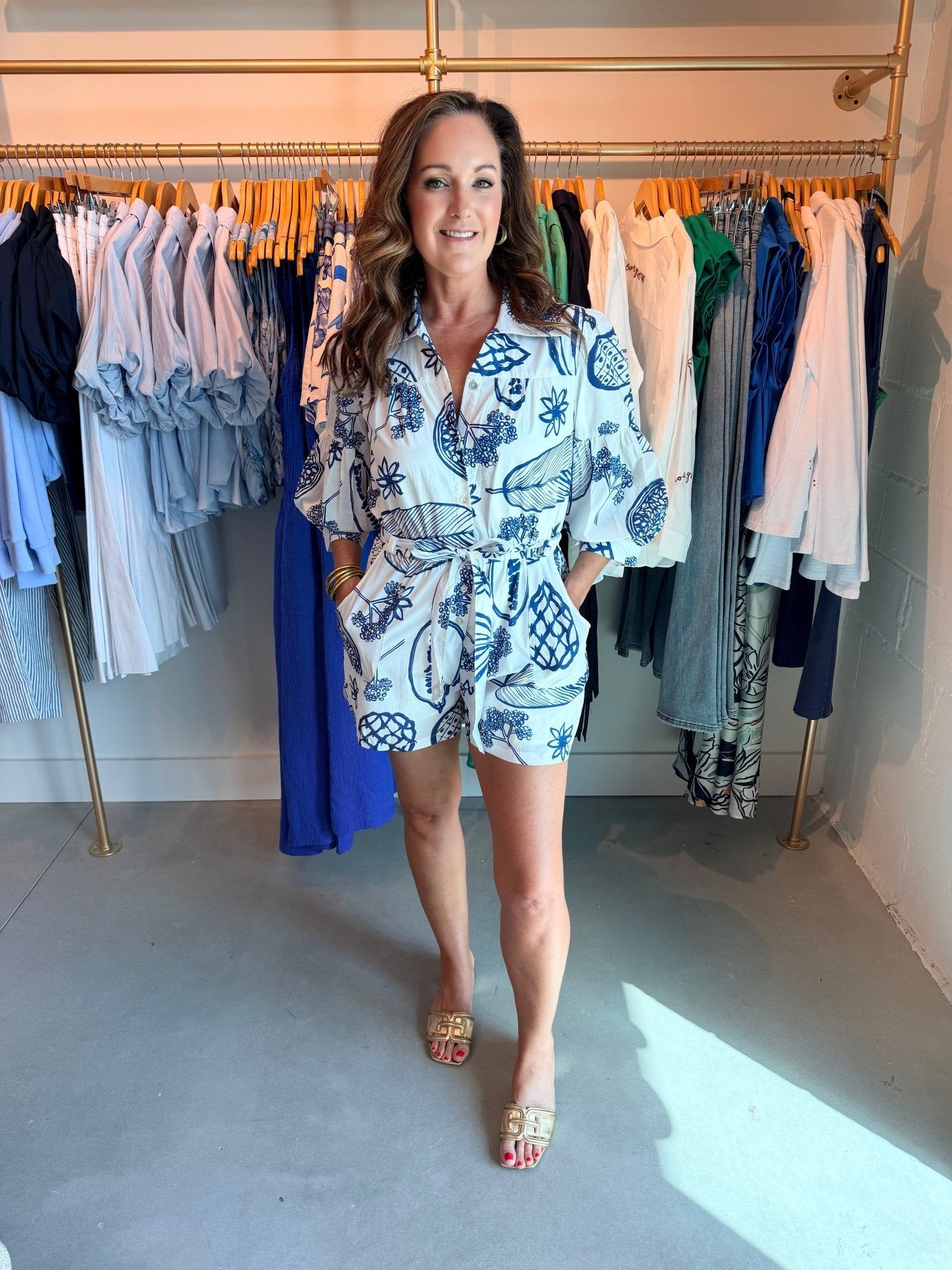 Meet Me In Santorini Tropical Delight Romper - Fleur - De - Lis Boutique