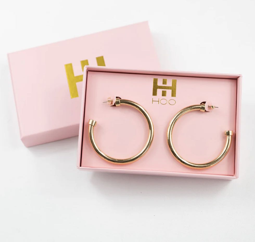 Hoo Hoops Gold Hoops - Fleur - De - Lis Boutique