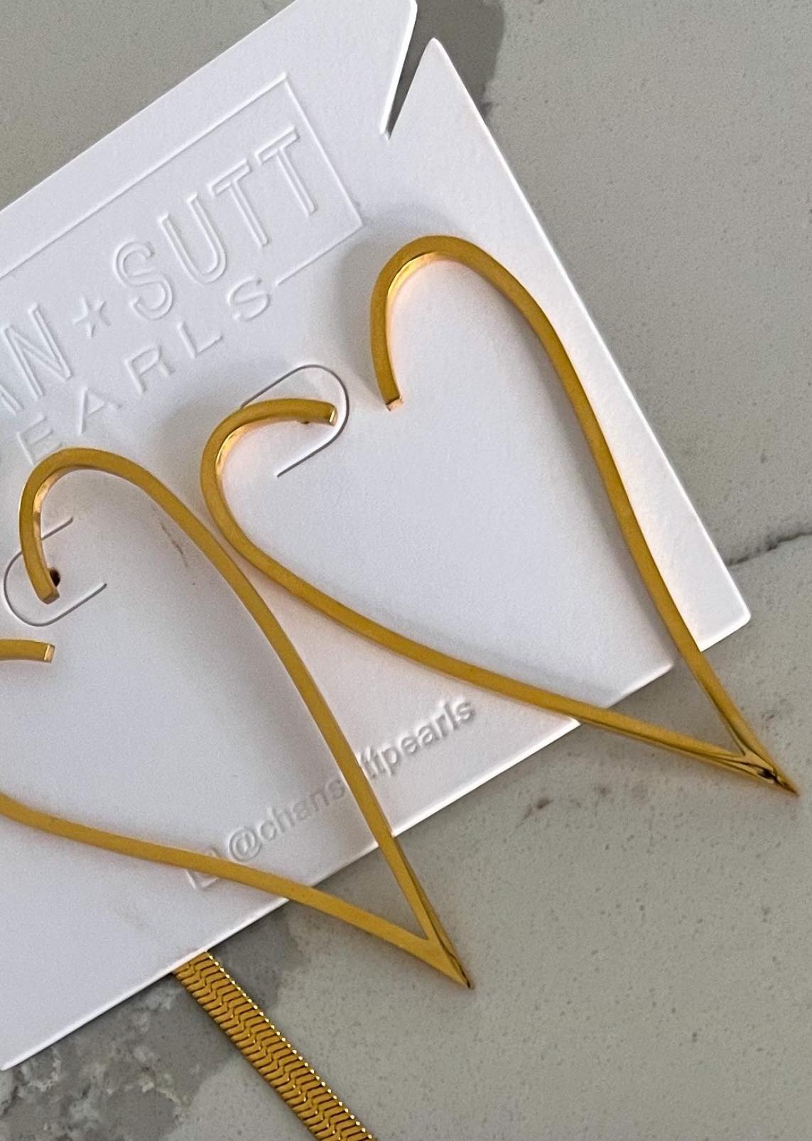 XL Heart Earrings - Fleur - De - Lis Boutique