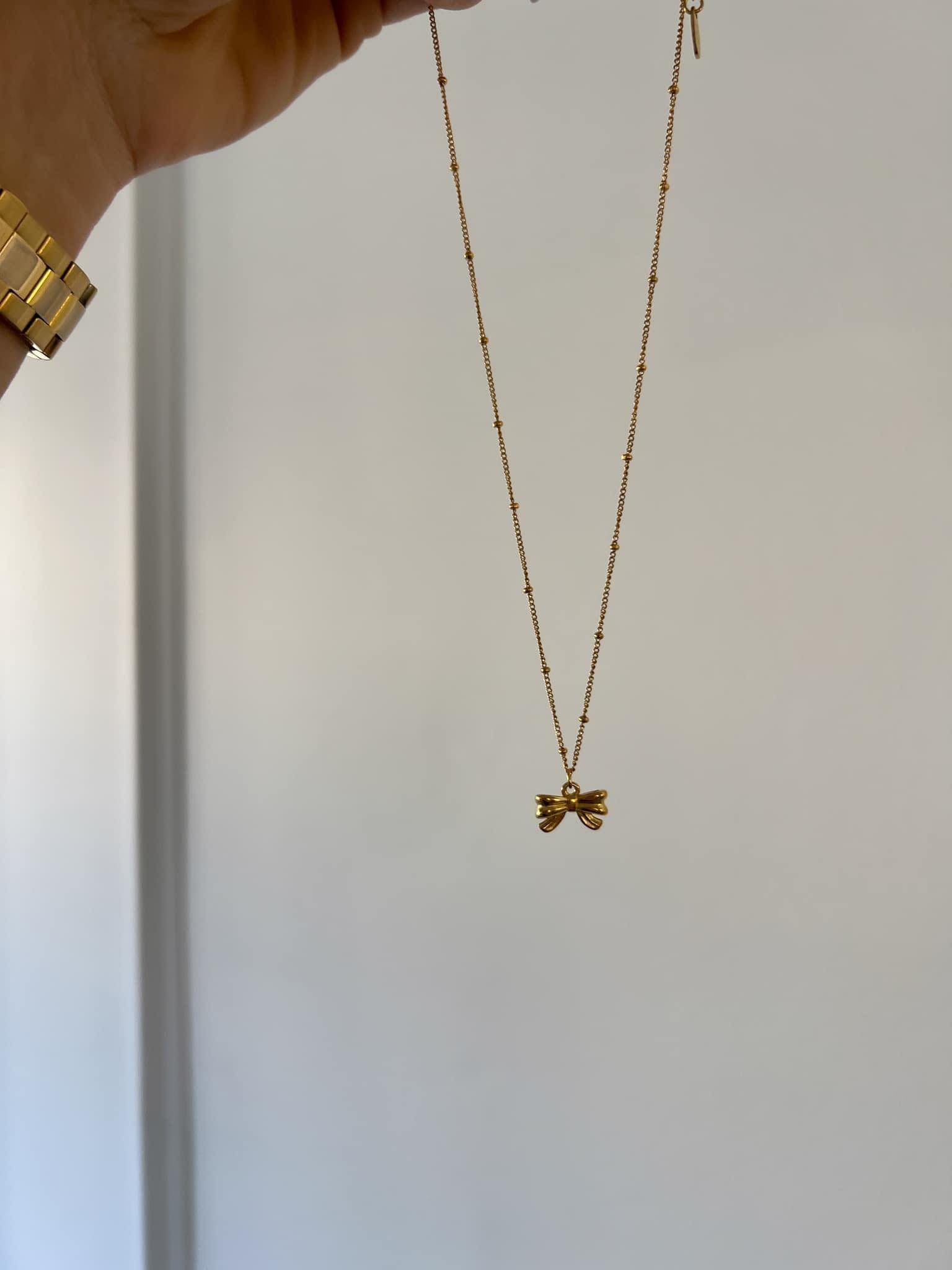 Chansutt Pearls Delicate Bow Necklace - Fleur - De - Lis Boutique