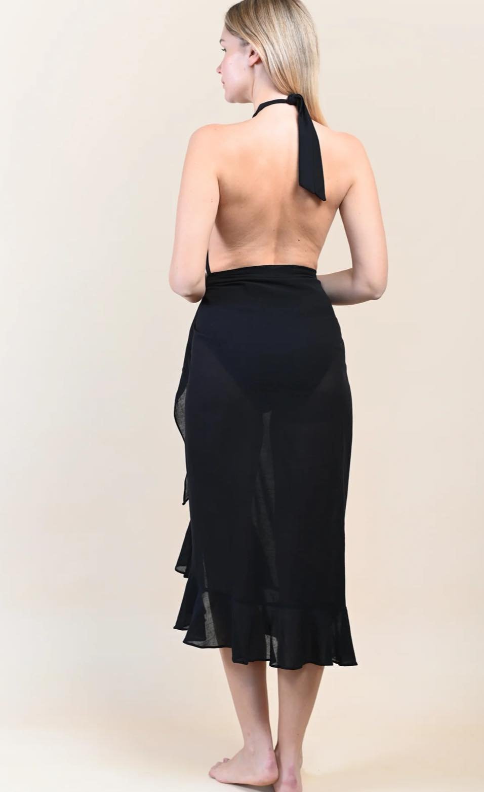 Siena Sarong - Black - Fleur - De - Lis Boutique