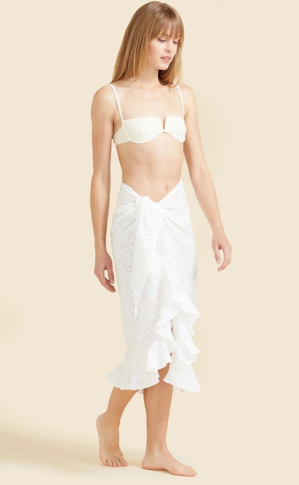 Siena Sarong - White - Fleur - De - Lis Boutique