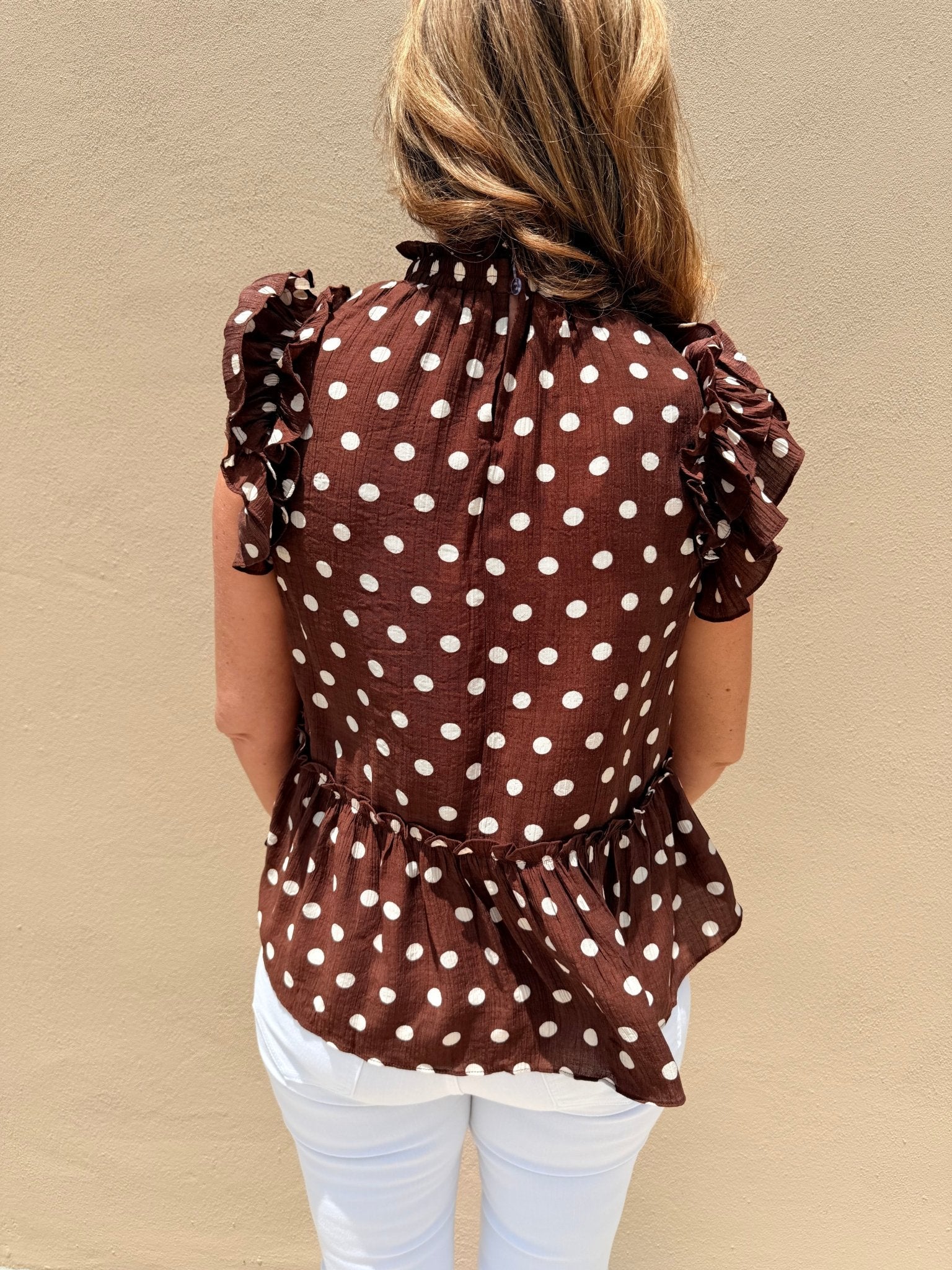 Meet Me In Santorini Chestnut Moon Blouse - Fleur-De-Lis Boutique