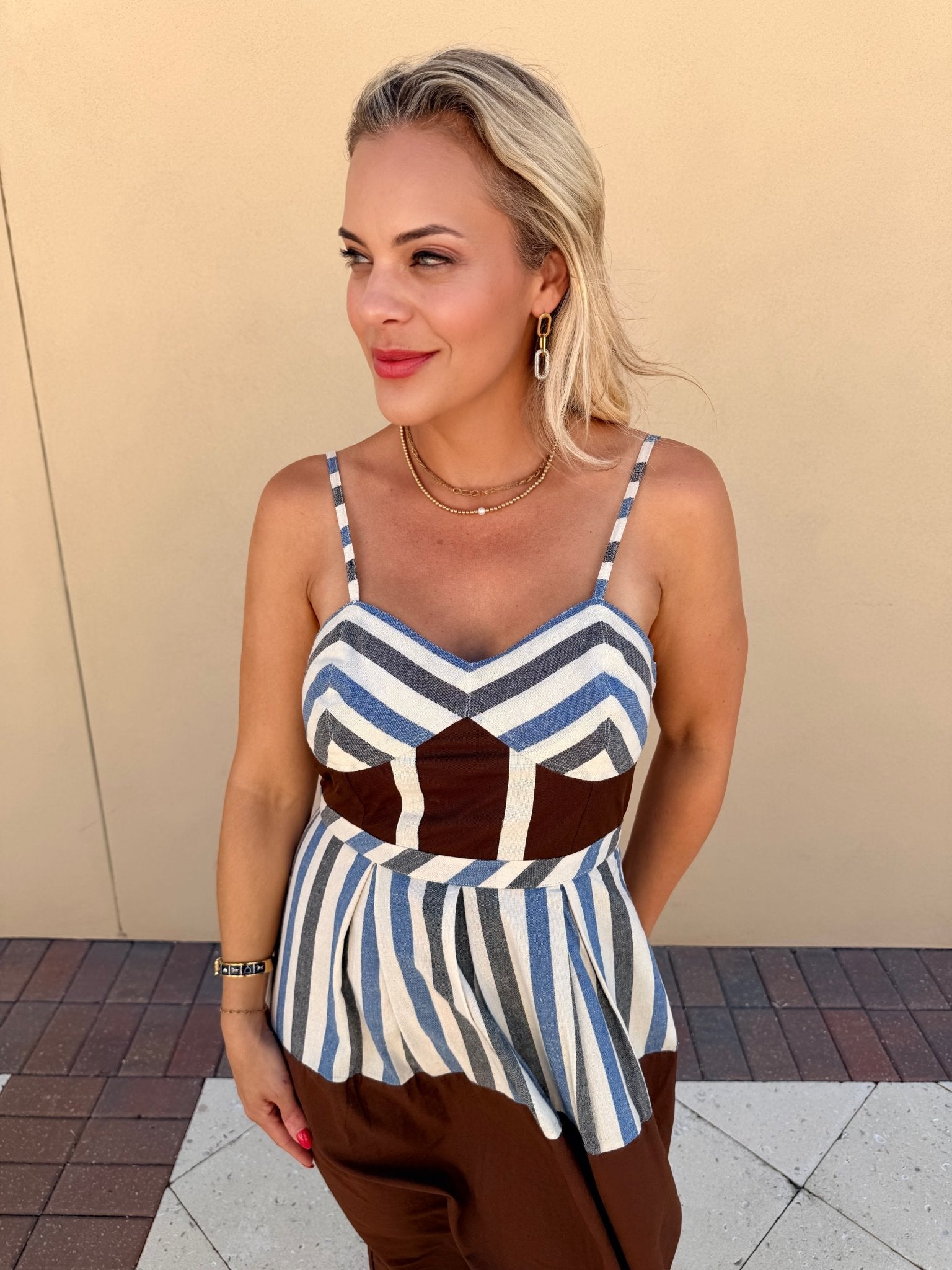 Azura Striped Bustier Maxi Dress - Fleur-De-Lis Boutique