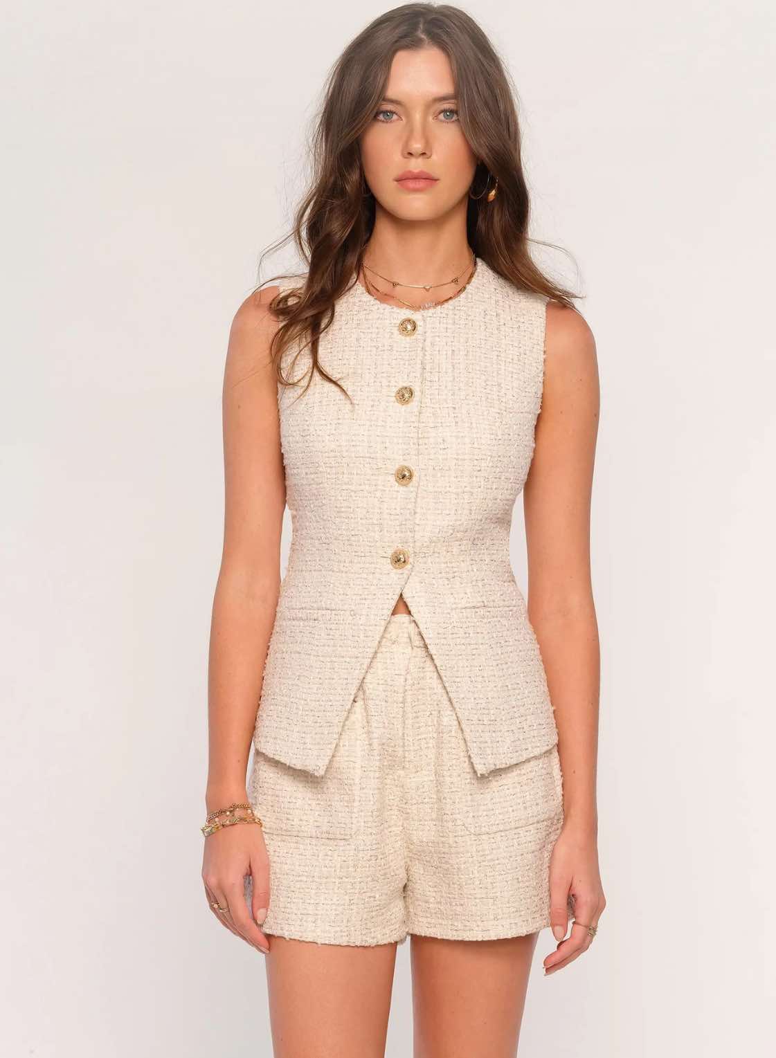 Heartloom Emerson Tweed Vest - Fleur - De - Lis Boutique