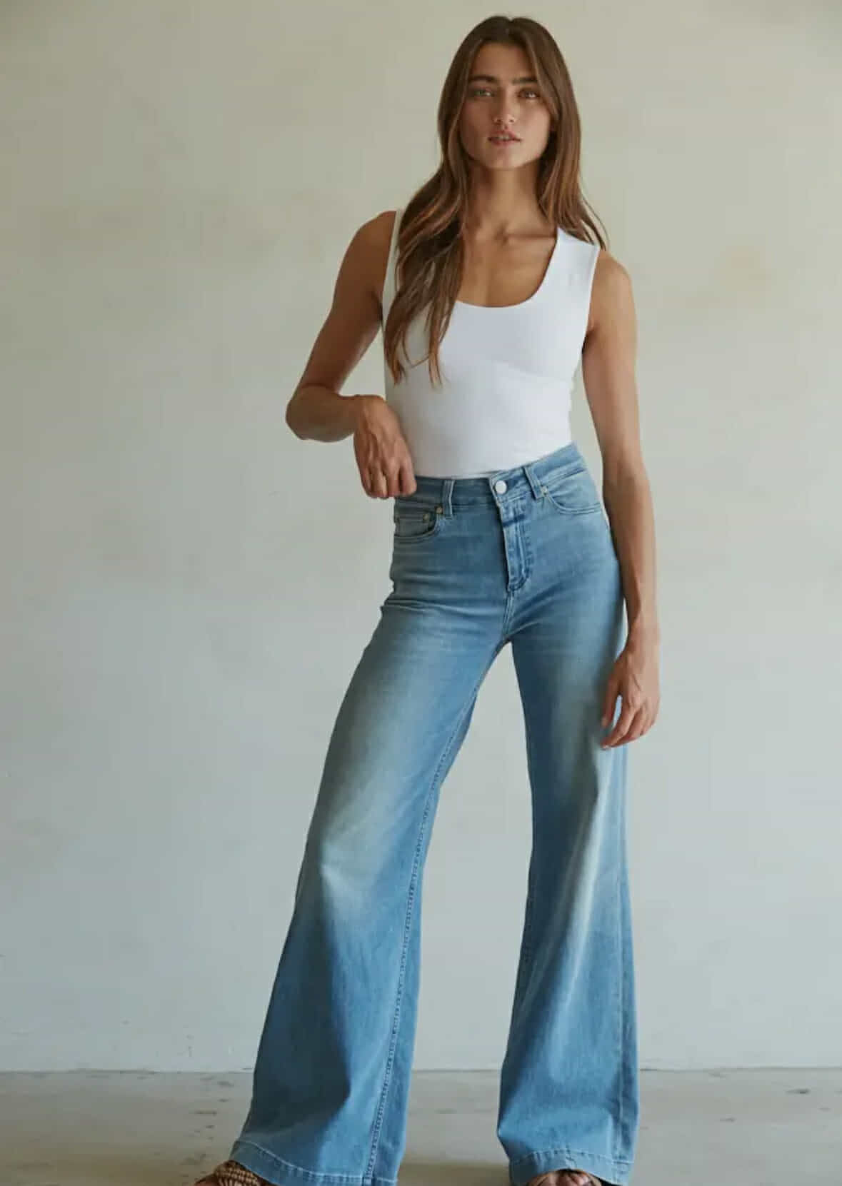 Double Layer Jac Tank White - Fleur - De - Lis Boutique