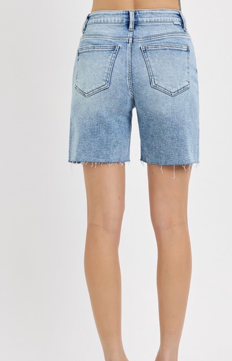 Risen Ashley Mid Length Denim Shorts - Fleur - De - Lis Boutique