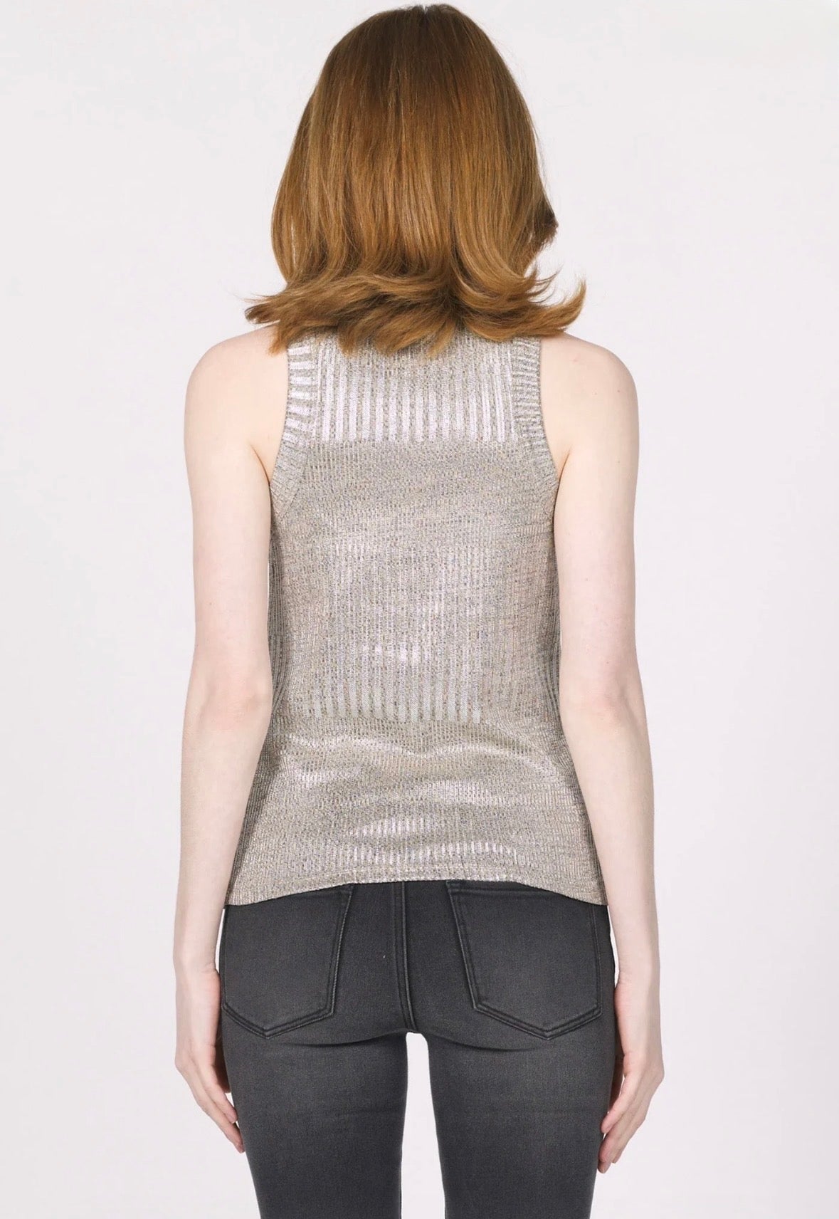Another Love Pamela Top Silver Foil - Fleur-De-Lis Boutique