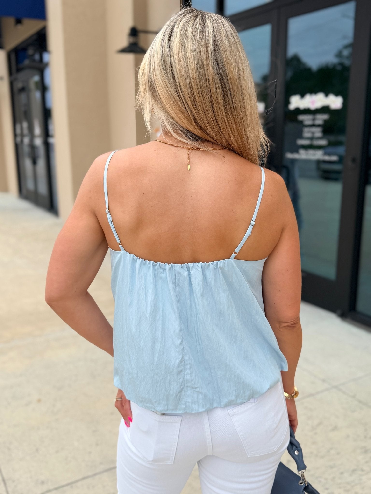 Sky is the limit Bubble Hem Tank - Fleur-De-Lis Boutique