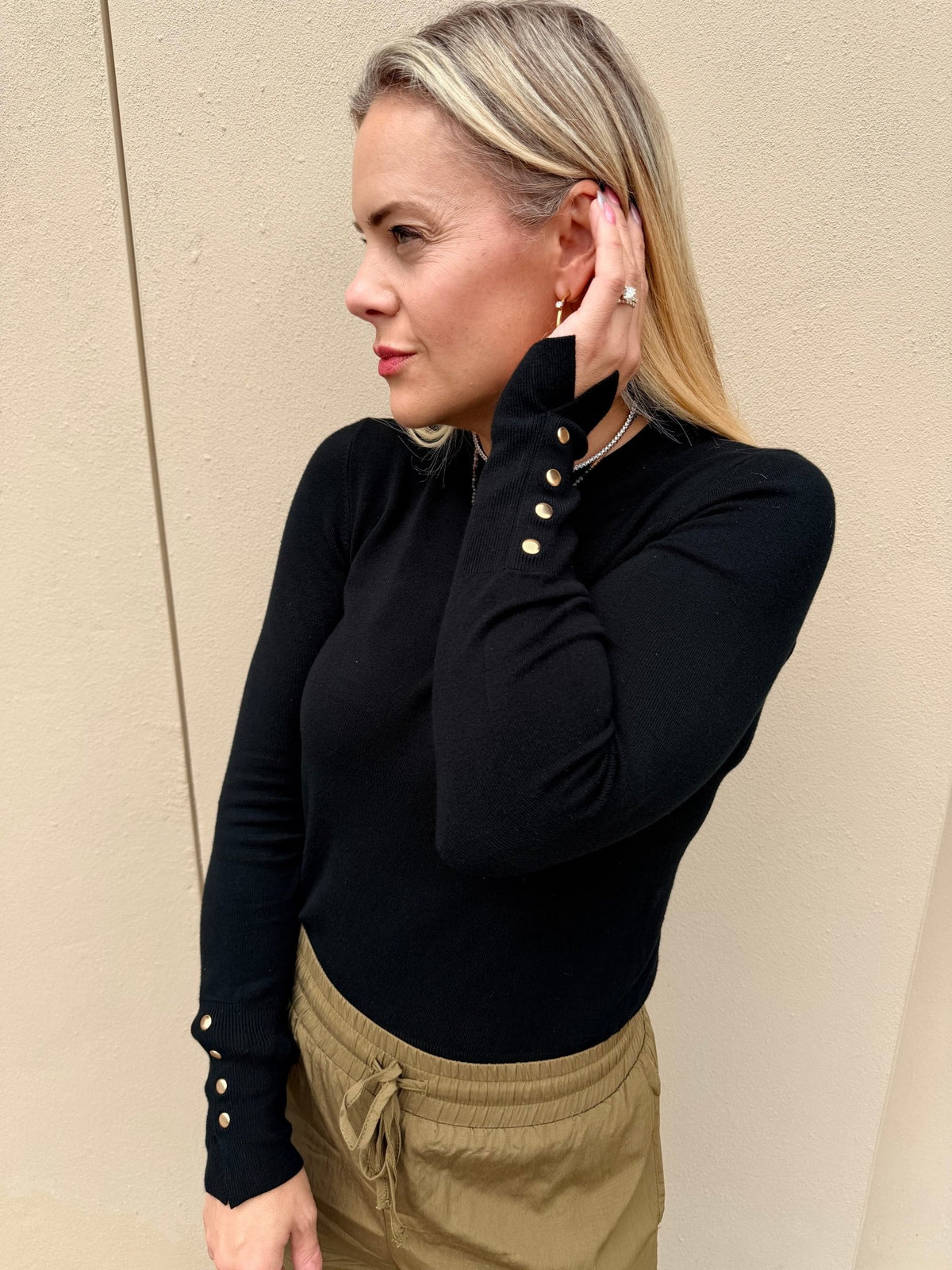 Sincerely Ours Sami Sweater Black - Fleur-De-Lis Boutique