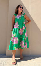 THML Floral Print Tiered Dress - Fleur - De - Lis Boutique