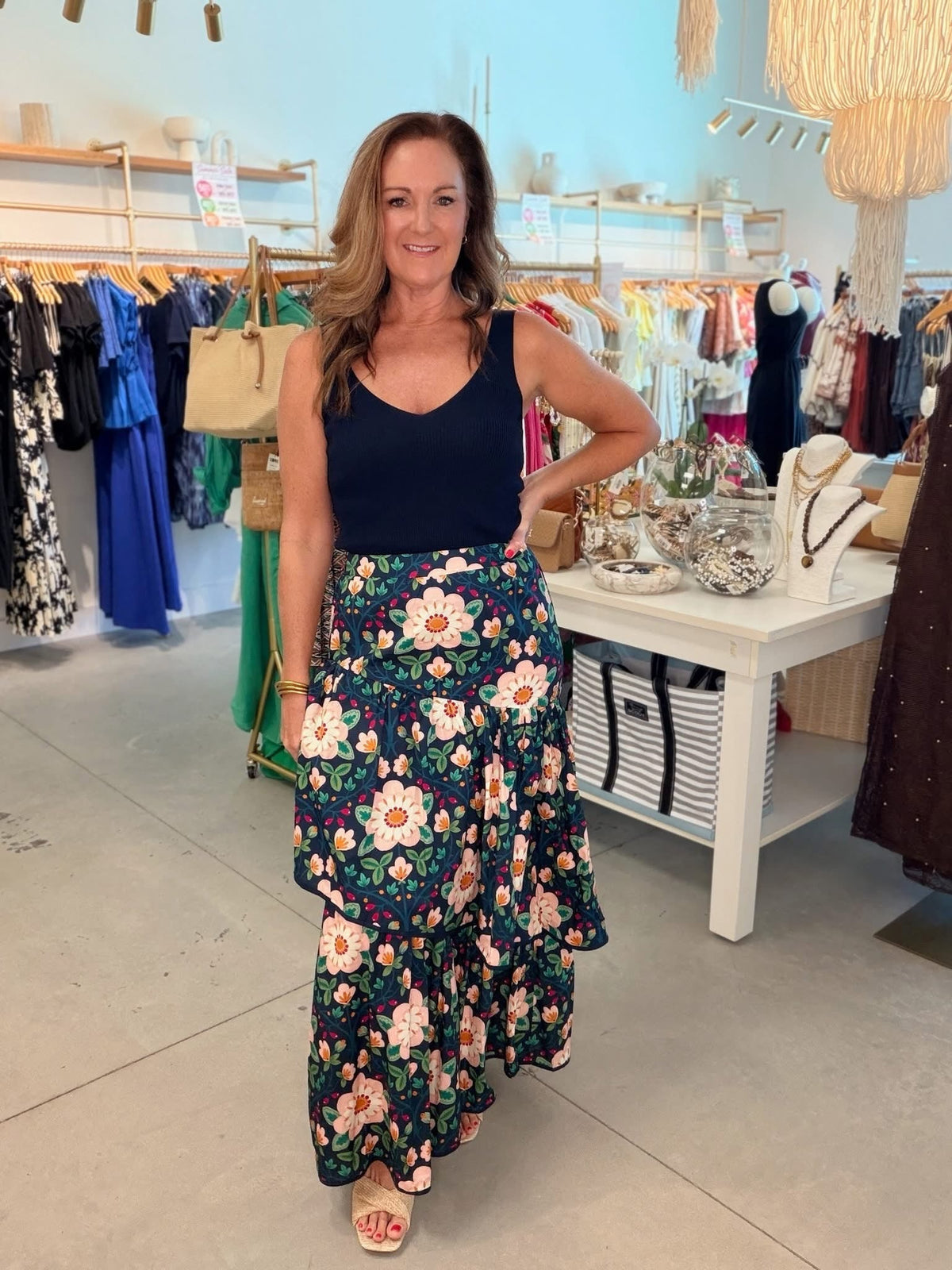 Sincerely Ours Celeste Maxi Skirt Wild Rose Reverie - Fleur-De-Lis Boutique