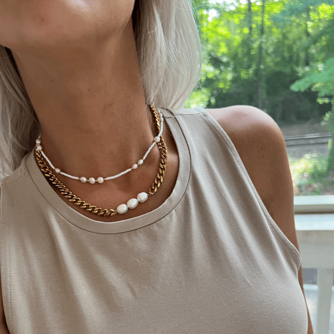 Chansutt Pearls Three Pearl Necklace - Fleur - De - Lis Boutique