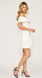 Lucy Paris Erin Off The Shoulder Mini Dress - Fleur - De - Lis Boutique