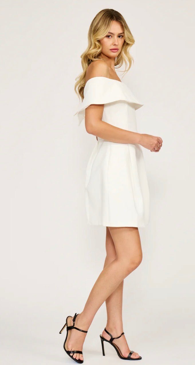 Lucy Paris Erin Off The Shoulder Mini Dress - Fleur - De - Lis Boutique