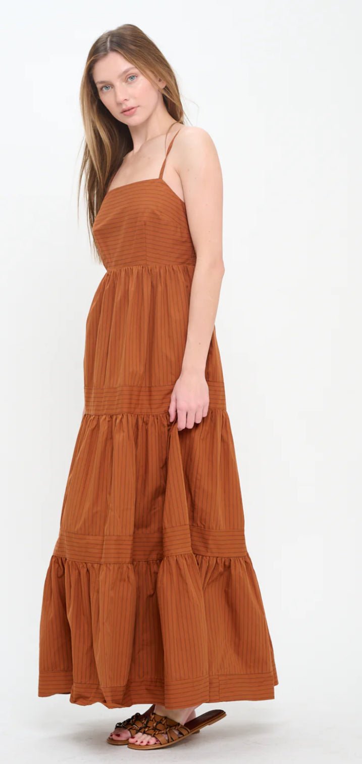 Meet Me In Santorini Terracotta Ridge Maxi Dress - Fleur - De - Lis Boutique