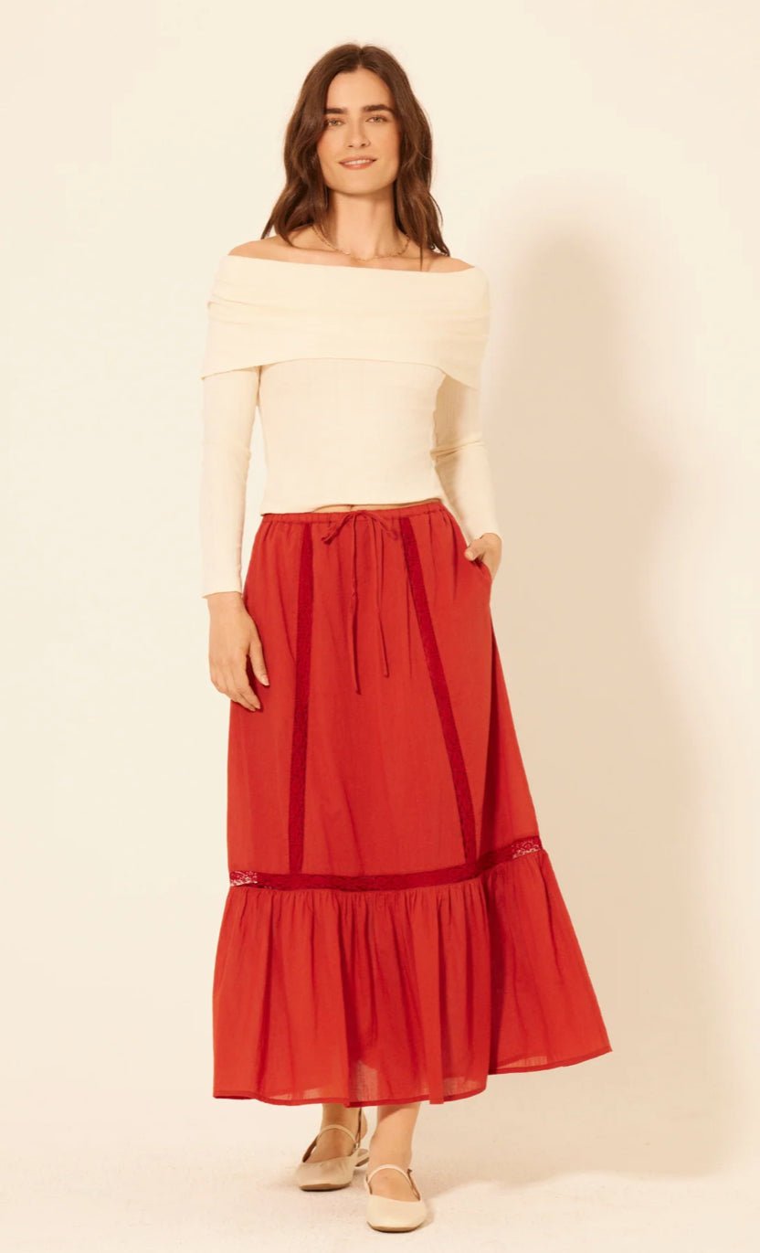 BILA77 Finch Skirt Moroccan Red - Fleur - De - Lis Boutique