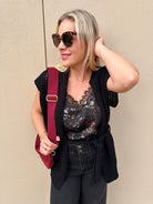 Bishop & Young Coastal Belted Cardigan Black - Fleur-De-Lis Boutique